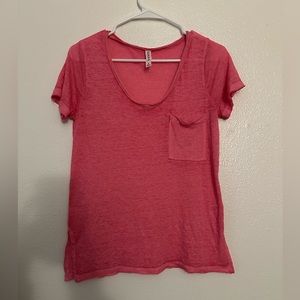 Zenana, hot pink, burn out top, size small